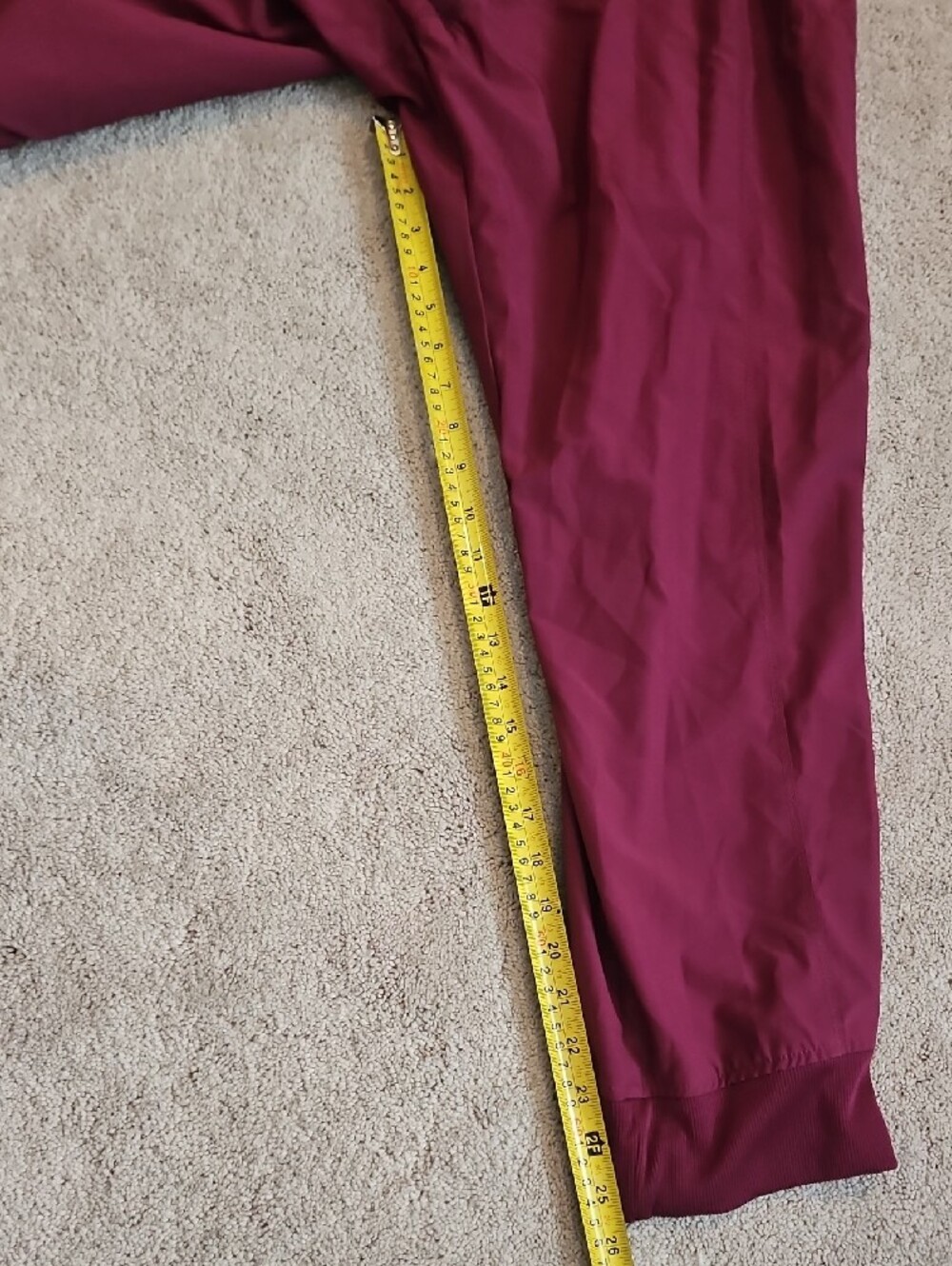 Women's Scrub Set Jogger Pants - Burgundy/Fuschia - Picture 11 of 13